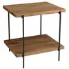 Image de Dandy - table d'appoint rect. 50x42cm bois pin recyclé et pieds métal