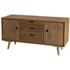 Image de MACABANE ANDREW - Buffet scandi marron bois 2 portes 3 tiroirs Sapin