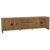 Image de MACABANE SANDY - Meuble TV 2 tiroirs 4 portes longueur 240cm bois pin recyclé