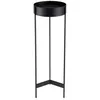 Image de MACABANE DALY - Sellette en bois ronde / porte plantes GM noire piètement métal