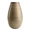Image de MACABANE HONORE - Vase alu L40cm H70cm vert vieilli motifs arabesques fleuris