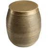 Image de MACABANE HONORE - Table dappoint aluminium 40x45cm strié couleur laiton