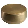 Image de Honore - table basse ronde alu. 70x70cm pied strié couleur laiton
