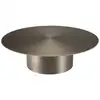 Image de James - table basse ronde 120x120cm en métal noir et bordure dorée