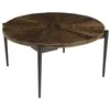 Image de MACABANE KIARA - Table basse ronde 80x80cm bois recyclé pieds métal noir