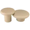 Image de MACABANE HORTENSE - Set de 2 tables basses forme champignon en fer beige mat