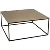 Image de Johan - table basse carrée 90x90cm aluminium doré et noir pieds métal