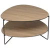 Image de MACABANE JULIA - Table basse 2 plateaux forme ovoïde bois couleur marron
