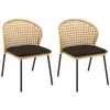 Image de MACABANE MALO - Lot de 2 chaises rotin synthétique couleur naturelle