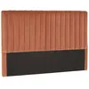 Image de MACABANE ARTHUR - Tête de lit rembourrée pour lits 140/160cm velours orange