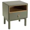 Image de Ethan - table de chevet 1 tiroir et 1 niche en bois naturel vert