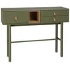 Image de MACABANE ETHAN - Console 3 tiroirs et 1 niche en bois naturel vert