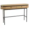 Image de Ethan - console arrondie bois 2 tiroirs couleur naturelle