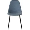 Image de MACABANE AUGUSTIN - Lot de 2 chaises tissu bleu pieds métal noirs