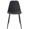 Image de MACABANE AUGUSTIN - Lot de 2 chaises tissu anthracite pieds métal noir