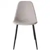 Image de Tom - lot de 2 chaises tissu blanc pieds métal noir