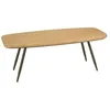 Image de MACABANE HELENA - Table basse plateau en bois pin pieds scandinaves métal vert