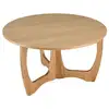 Image de Sya - table basse ronde d80 décor et chêne naturel pied ajouré