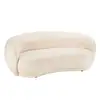 Image de Leopold - canapé haricot 3 places en tissu bouclette blanc