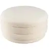 Image de Leopold - pouf l en tissu bouclette écru avec rangement