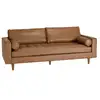 Image de Pierre - canapé 3 places cuir couleur caramel assise capitonnée