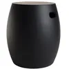 Image de Table dappoint ronde - Béton - 42 x 42 cm - Noir