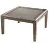 Image de Table basse carrée - Béton pieds Acacia marron - 80 x 80 cm - Gris