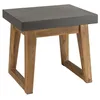 Image de MACABANE HECTOR - Table dappoint rect. 50x40cm effet béton foncé pieds trapèze HECTOR