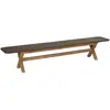 Image de Nestor - banc 240x40cm effet béton marron pieds en bois d'acacia