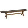 Image de Nestor - banc 200x40cm effet béton marron pied en bois d'acacia