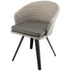 Image de Fauteuil avec coussin - Rotin - Gris