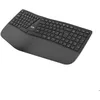 Image de Clavier ergonomique - TNB - ERGO - Sans fil rechargeable - Bluetooth et 24GHz - Repose-poignet intégré