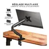 Image de Bras Support Écran T'nb Ergo Meca Mécanique Articulé Noir 17-32" Vesa 100x100 Jusqu'à 9kg