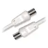 Image de Câble Coaxial Mâle/femelle 9,52mm +1 Adaptateur Mâle/mâle 3 M Blanc