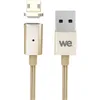 Image de We Câble Micro Usb Magnétique Nylon Tressé Aimanté, Charge Et Synchronisation Des Données - 1.20m - Or