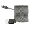 Image de Câble USB/Micro USB Nylon Tressé 2m - WE - Recharge et transfert de données - Noir/Blanc