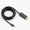 Image de Câble Usb-c Vers Hdmi Mâle/mâle Compatible Avec Appareils En Usb-c 3.1 Et Alt Dp" Mode Connecteurs Or - 2m - Noir"
