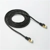 Image de Câble Rj45 Droit Couleur Noir 2m S Stp Cat 8 Avec Snagless Et Connecteurs En Or Noir