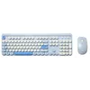 Image de WE POP Pack clavier + souris sans fil: coloris Bleu - Connexion 2.4Ghz - avec pavé numérique - piles incluses