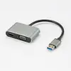 Image de Adaptateur Usb 2.0 Male / Hdmi F + Vga F Hdmi 1920*1080p, Adaptateur Usb-c Mâle/usb A Femelle Inclus, Boîtier Métal