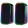 Image de HP-200 Enceintes amplifiées 2.0 avec différent mode RGB. Son HiFi 6Watts. Synchronisation avec le son