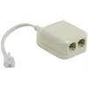 Image de Filtre ADSL pour prise RJ11 générique - Répartiteur ADSL RJ11 mâle vers 2 ports RJ11 femelle