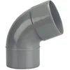 Image de Coude PVC Mâle Femelle 67°30 D100 - WAVIN - Evacuation des eaux usées et pluviales - Gris - Emboîture à coller