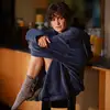 Image de Dodo - Plaidou Polaire Extra Cocooning Coloris Bleu T.u. Cm