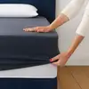 Image de Dodo - Drap Housse 2 En 1 - Alèse Imperméable Intégrée - Coloris Carbone 90x190 Cm
