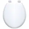 Image de Abattant wc double tradition en hêtre blanc alvéolé avec charnières inox ouverture 180° 083839