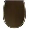 Image de Abattant easy clip avec descente assistée en bois exotique 36x46.5 cm