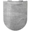Image de Abattant OLFA avec Descente Assistée Imitation Inox Rayé Gris 47x36.5 cm