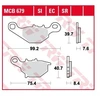 Image de Plaquettes de Frein TRW - métal fritté - MCB679SI