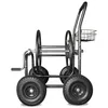 Image de SPIDO   Dévidoir Chariot 4 Roues   Capacité 60 m Tuyau 15 mm   Structure Métal avec Panier Rangement   Roues Gonflables